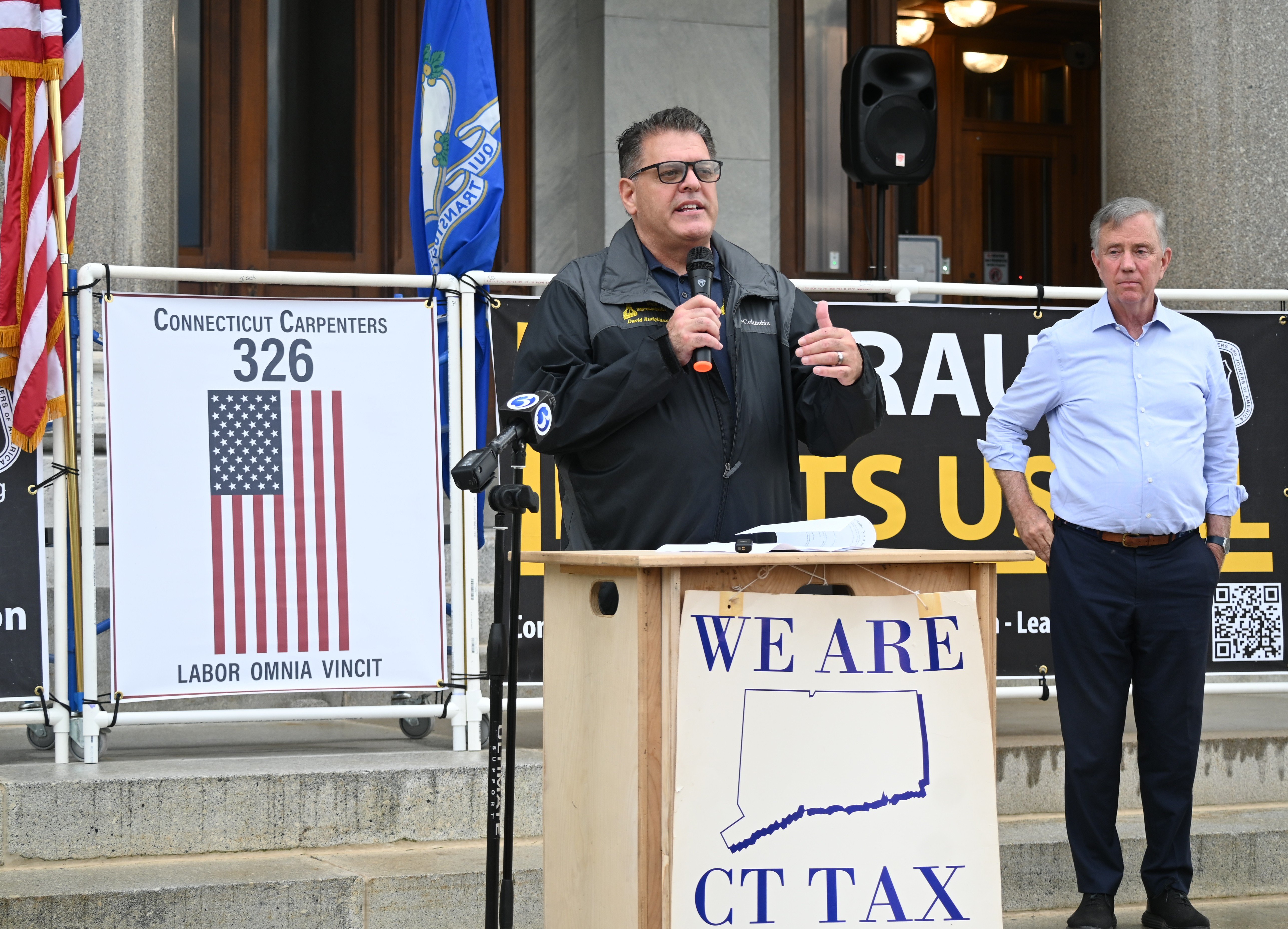 Rutigliano Stands Shoulder to Shoulder with Carpenters at Tax Day Wage Theft Rally